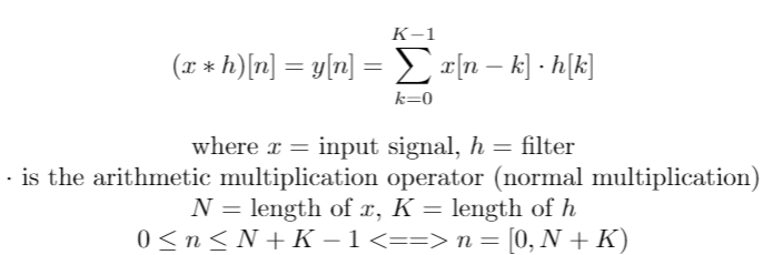 Discrete Convolution Formula